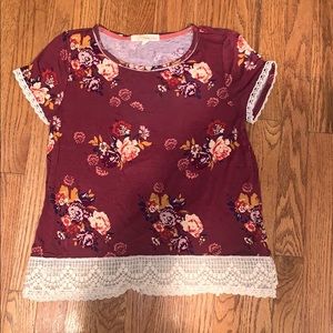 Maroon, Floral Blouse!!